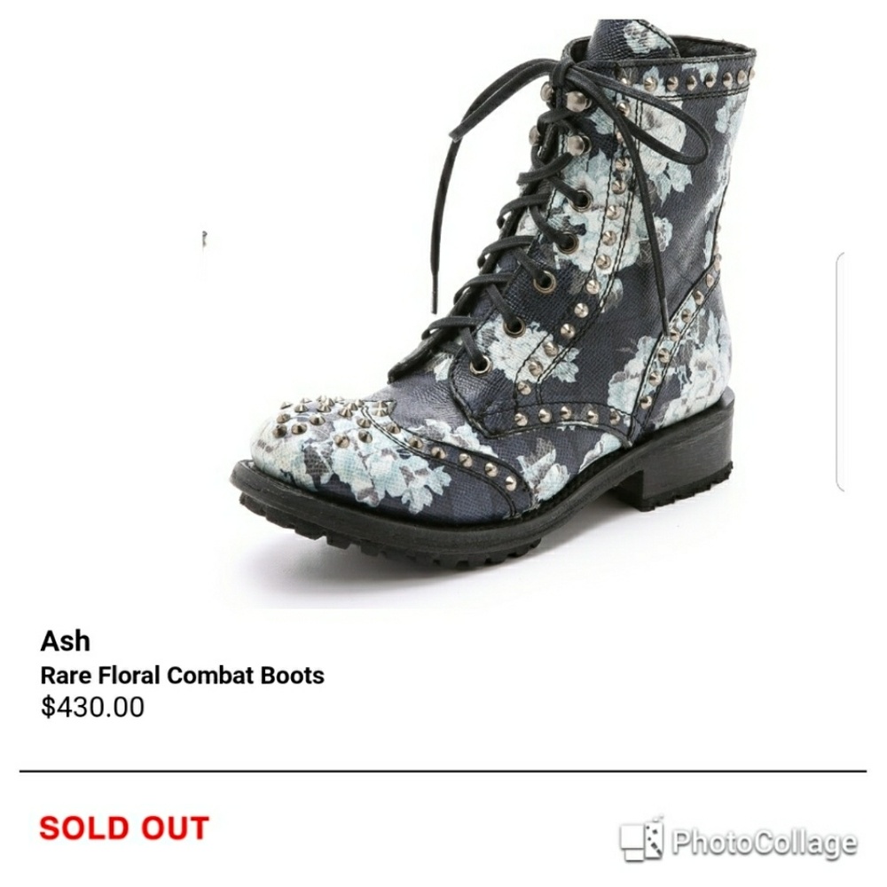 Rare ASH Floral Combat Boot