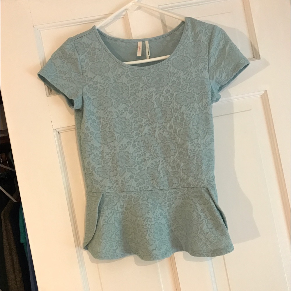 Light blue peplum top