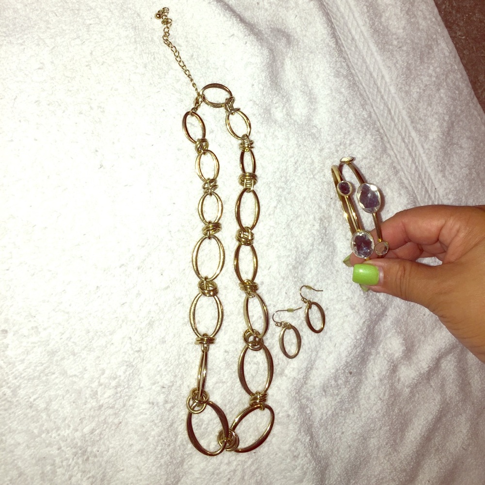 Gold jewelry set