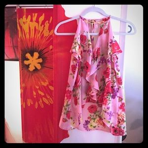 🌺🌸Floral Fun & Flirty Chiffon Top🌺🌸