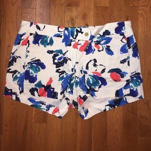 J. Crew Floral Khaki Shorts