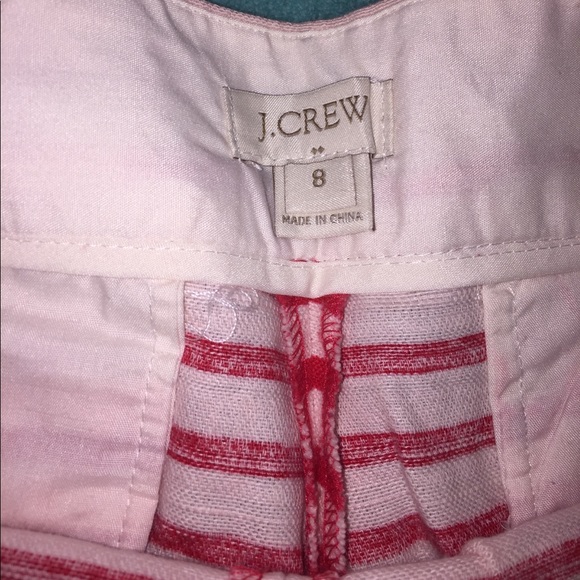 J. Crew Sailor Shorts. Red and White Striped. - Picture 2 of 2