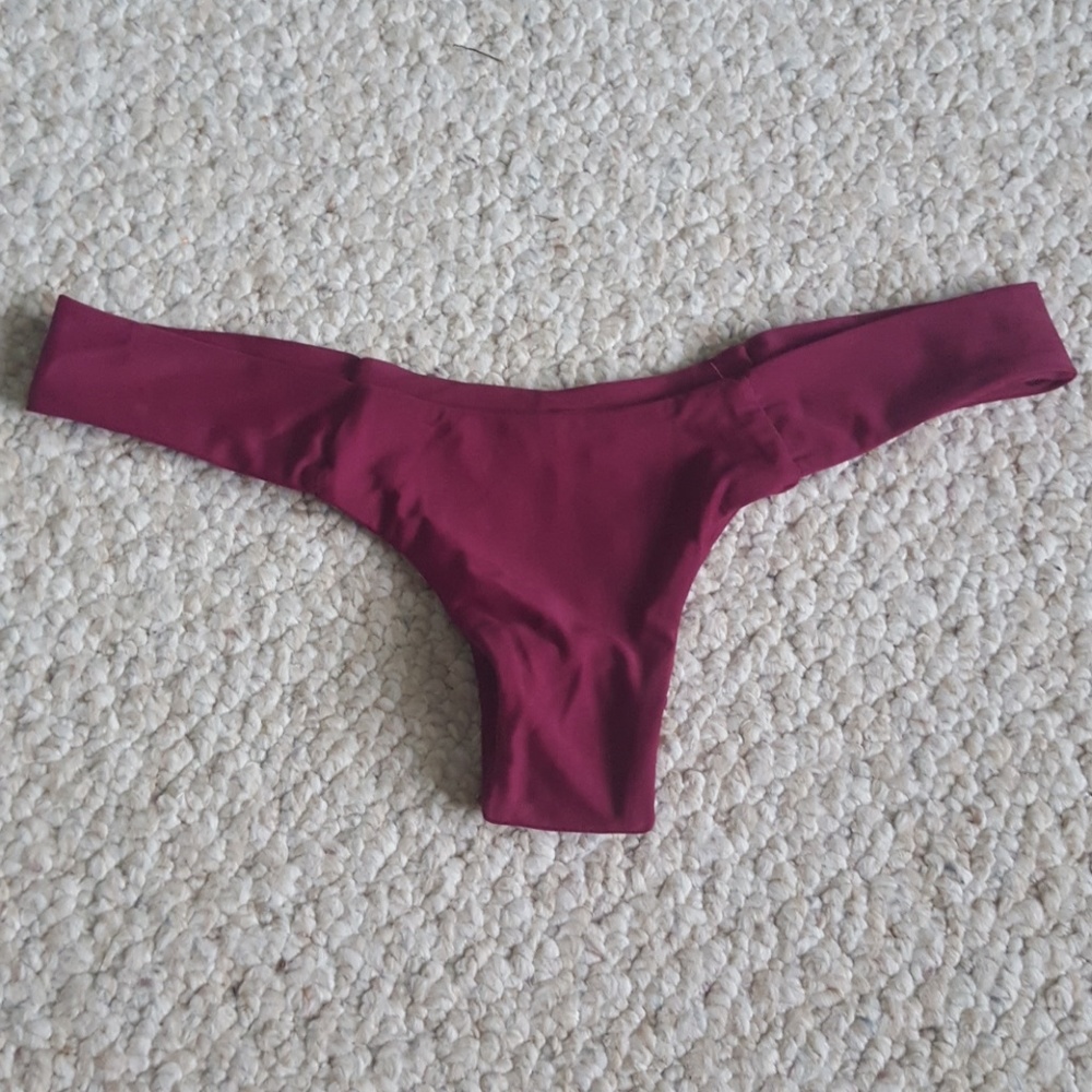 Maroon bikini bottoms