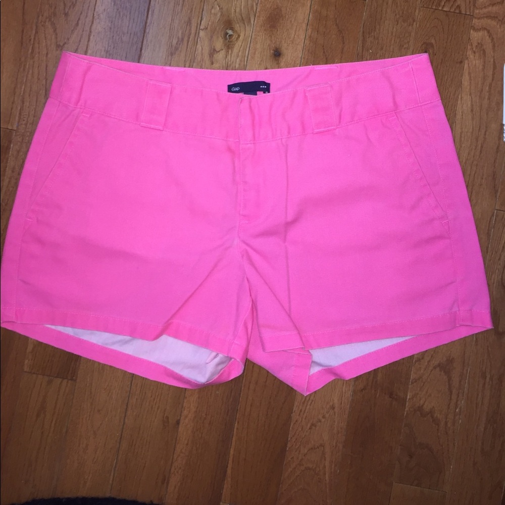 Neon Pink Gap Khaki Shorts