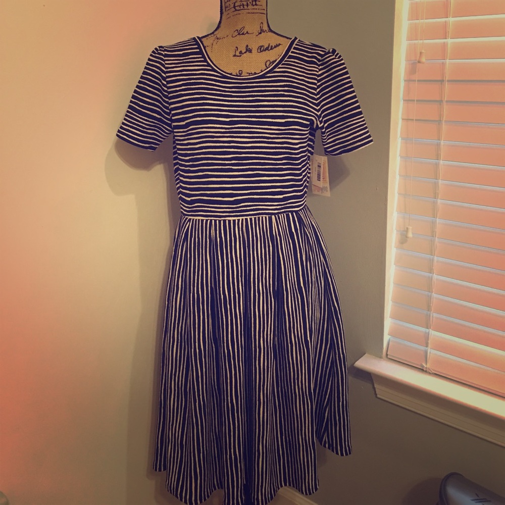 Lularoe Amelia Dress NWT - striped dress UNICORN