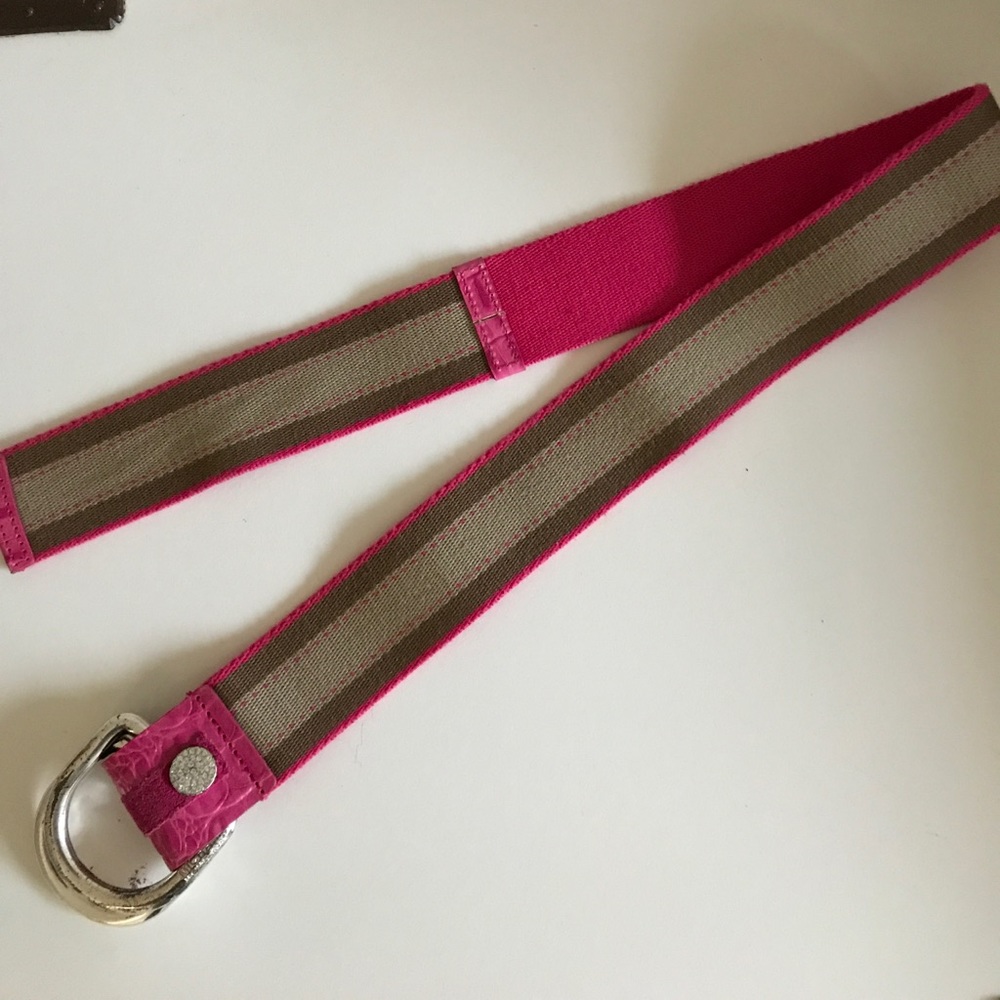 Michael Kors Pink Striped Belt