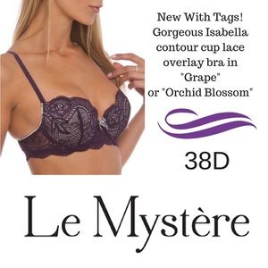 Le Mystere Isabella contour cup bra in purple lace