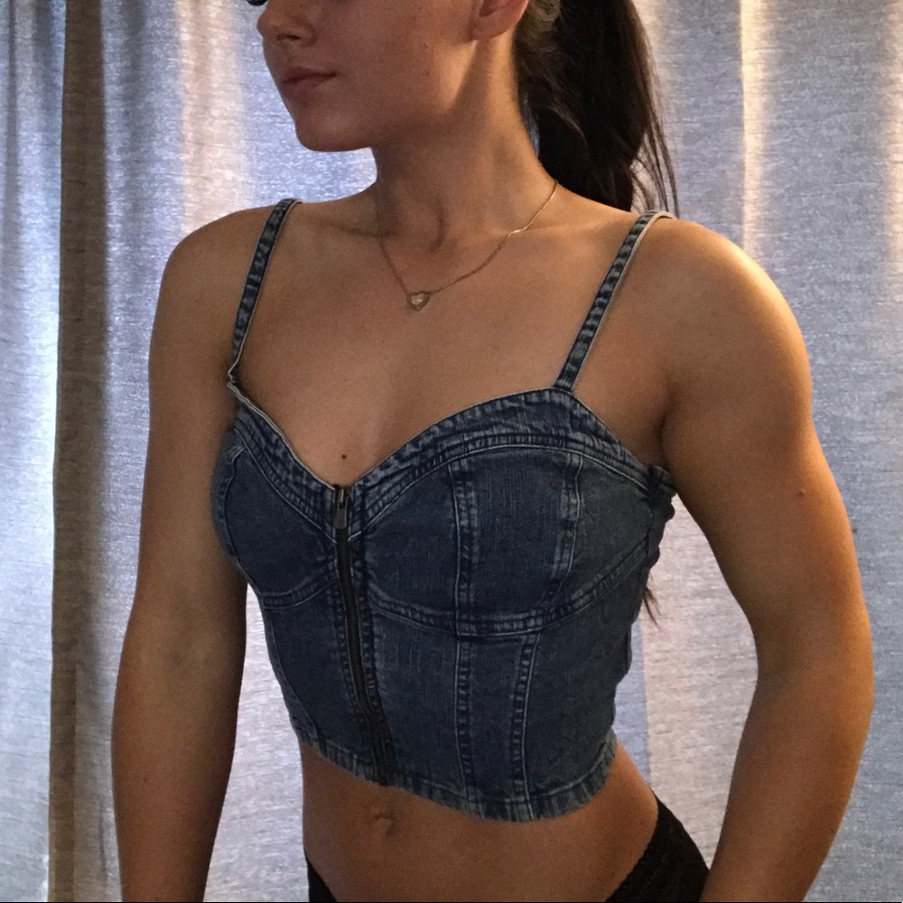 Denim crop: Medium