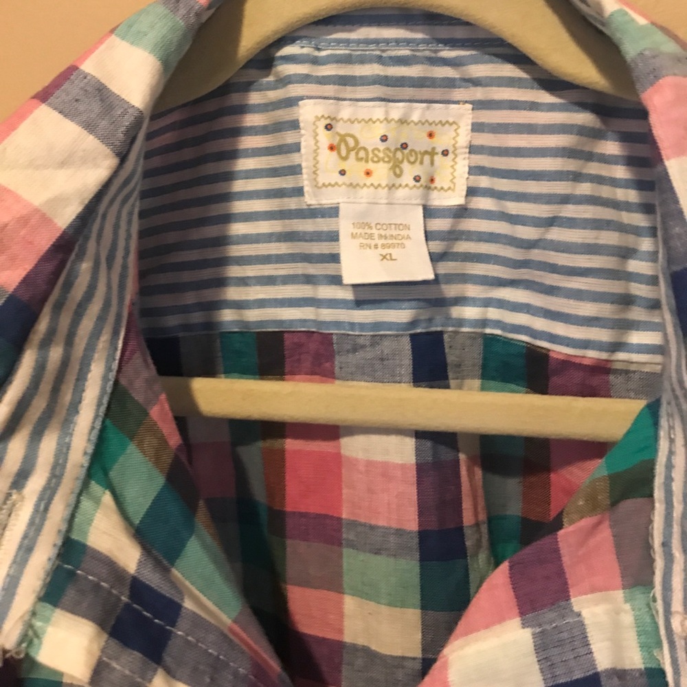Plaid button down top - Picture 2 of 2