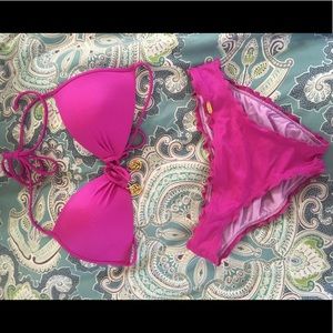❌Sold❌Luli Fama fuchsia bikini 👙❌Sold❌