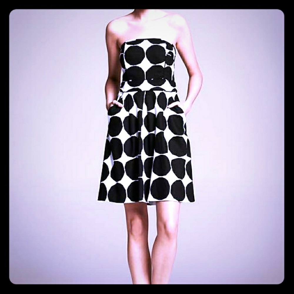 Marimekko Collection Polka Dot Strapless Dress