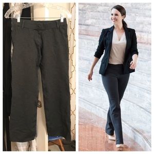 Betabrand straight leg grey pant