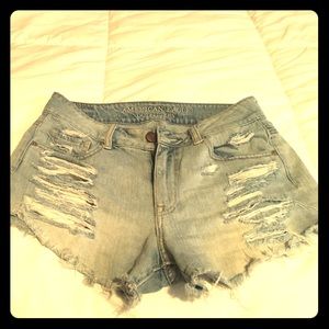 American Eagle Hi-Rise Festival Denim Shorts