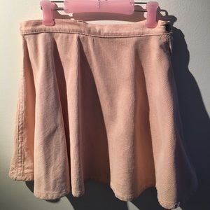 Corduroy Light Pink Circle Skirt