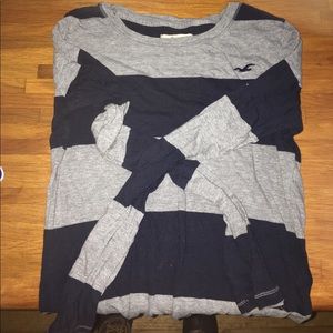 Long sleeve hollister striped shirt