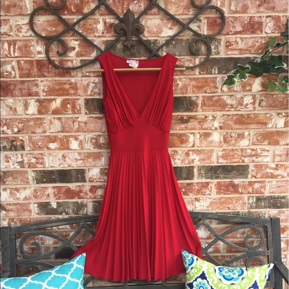 Red party dress