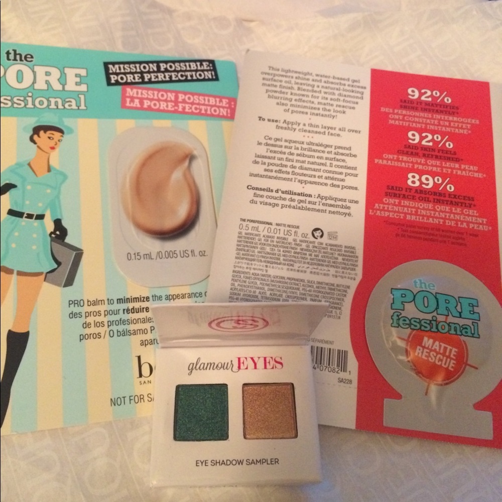 Benefit & coastal scents eyeshadow samplers