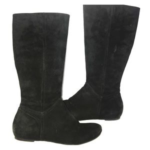 Black suede leather boots by NineWest, size 10B