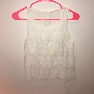 fancy, floral, white tank top