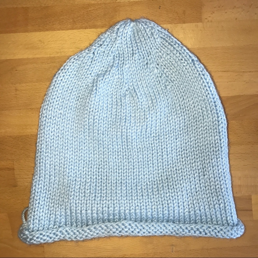 Powder Blue Knit Beanie