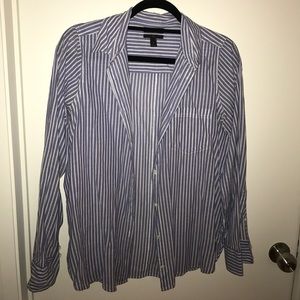Blue and white J.Crew Boy button down