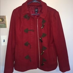 GAP Wool Red Winter Peacoat