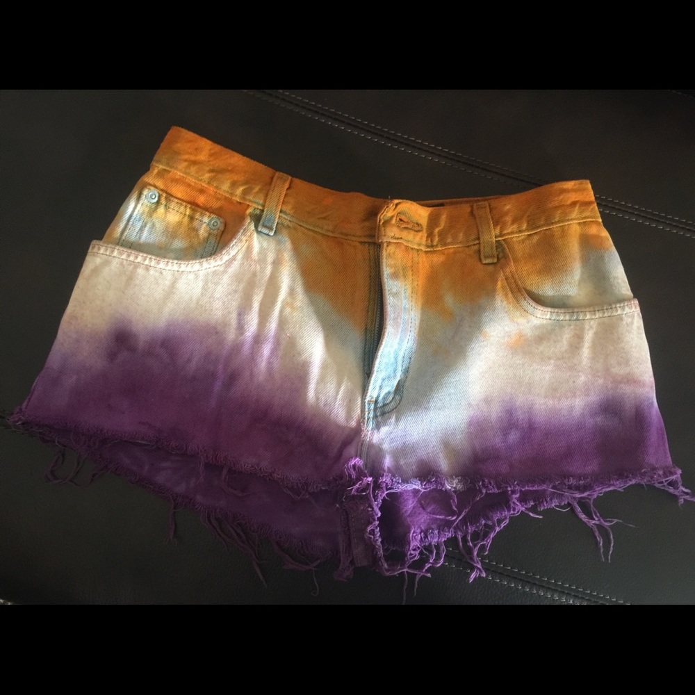 Tie-Dye Jean Shorts