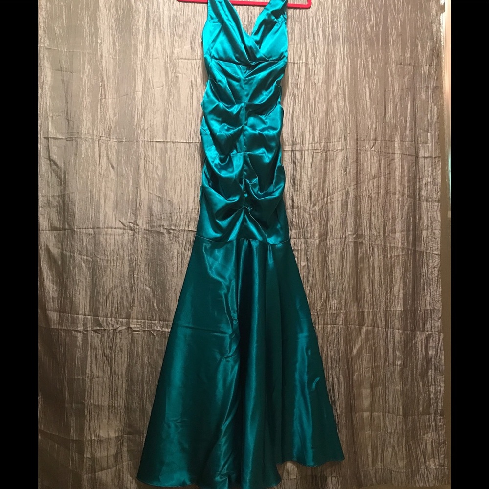 Teal Trumpet Gown
