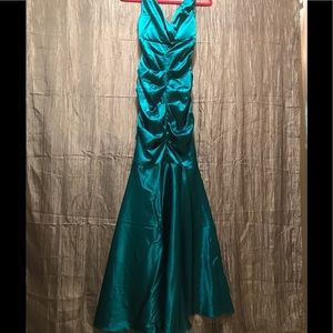 Teal Trumpet Gown