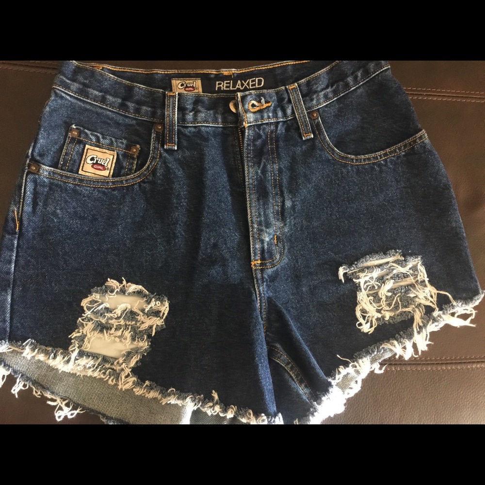 Red, White and Blue Jean Shorts