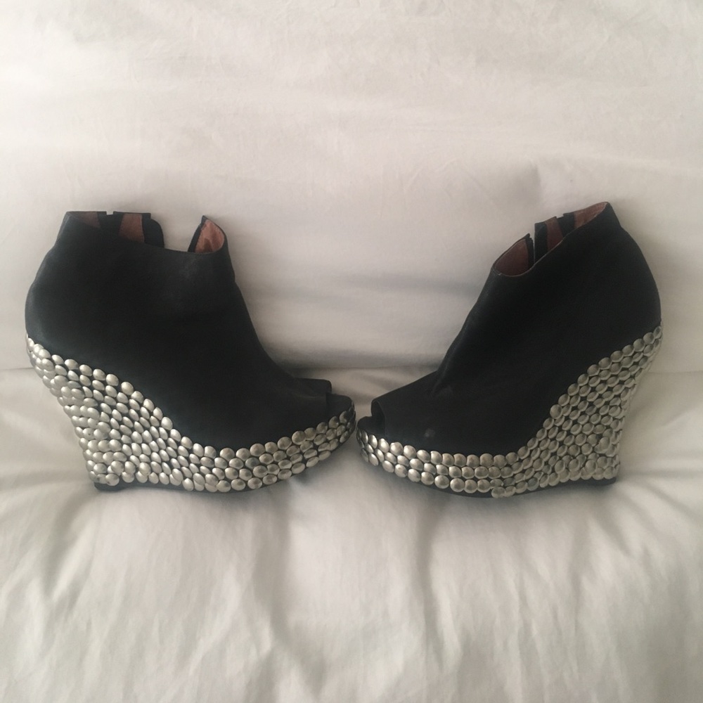 Jeffrey Campbell Leather Studded Platform Heels