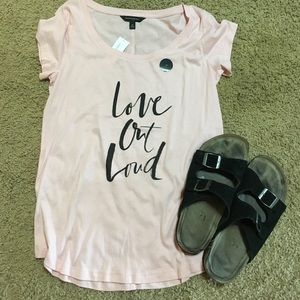 Banana Republic graphic tee blush Medium