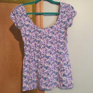 Garage Floral Print Ballet Style T-Shirt