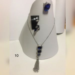 Necklace earrings and ring set