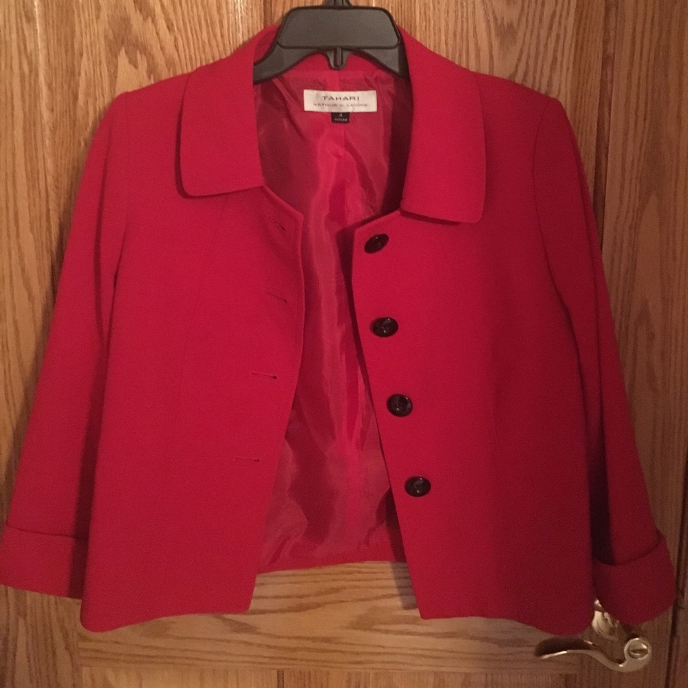 Red Tahari Jacket