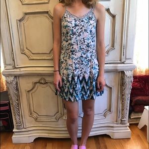 Aeropostale Blue and White Patterned Dress Size XS