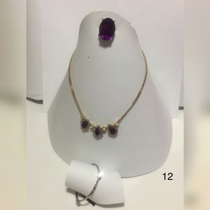 Necklace earring and ring set