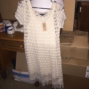 NWT American Eagle 🦅 cream colored crochet dress