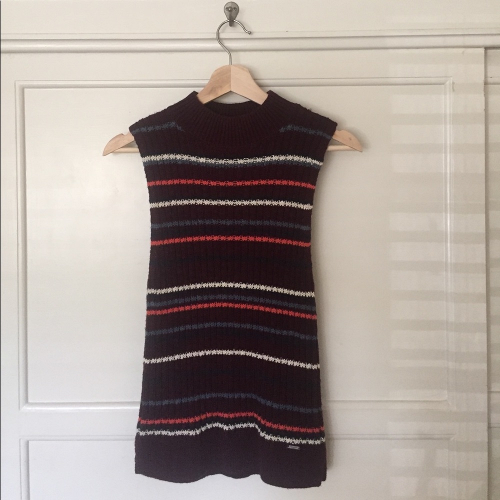 Abercrombie & Fitch striped mock turtleneck
