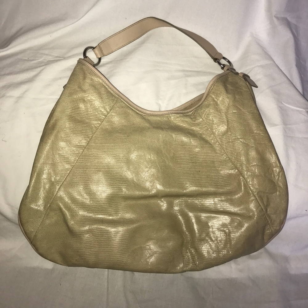 Banana Republic leather hobo purse in Cream/ecru