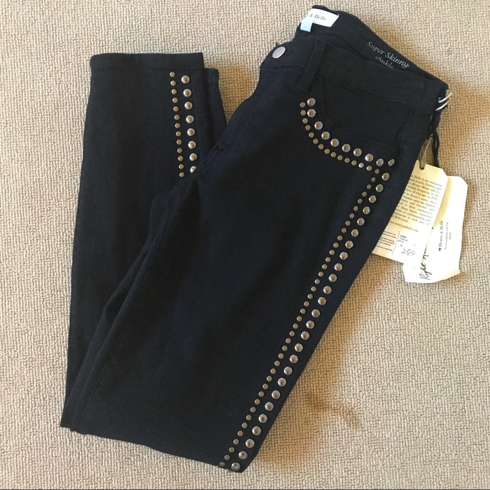henry & belle stud black jeans