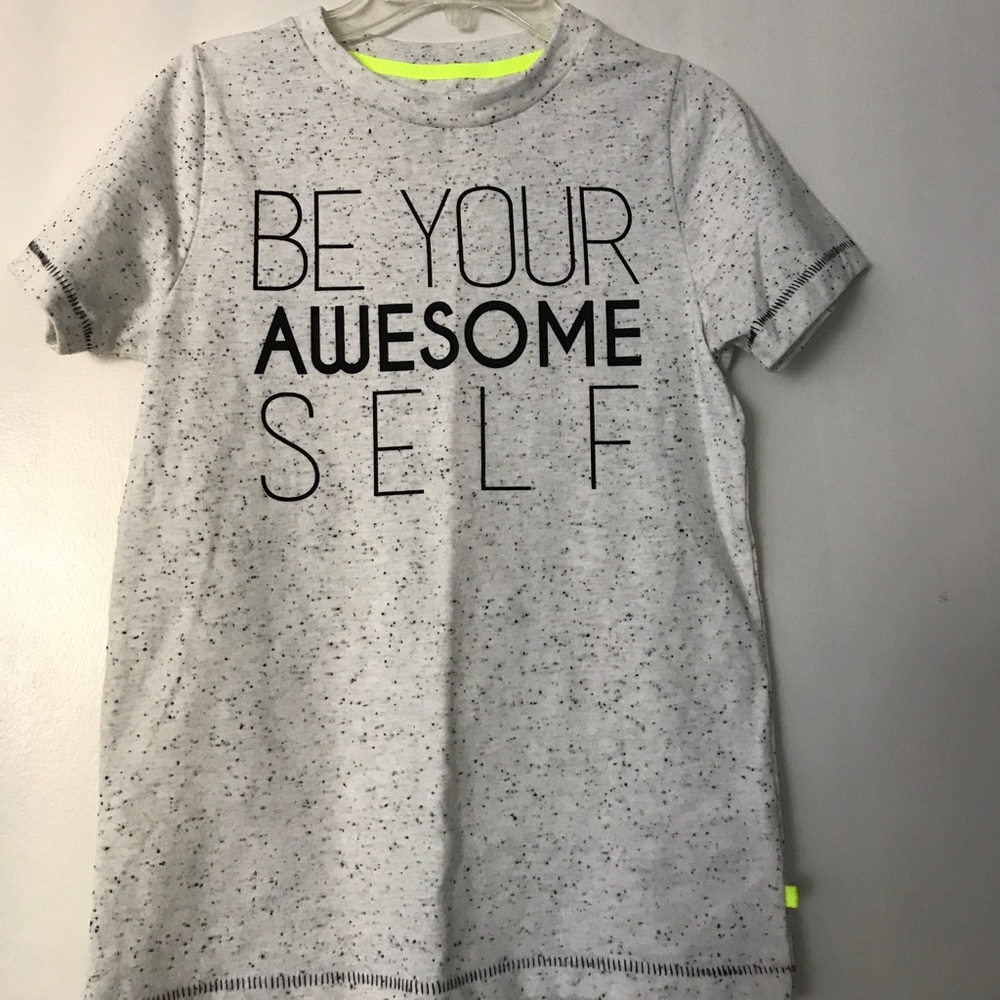 Girls black and white tee