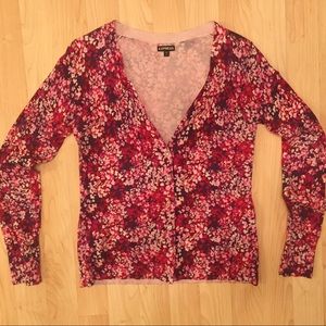 Express Floral Cardigan Size Large