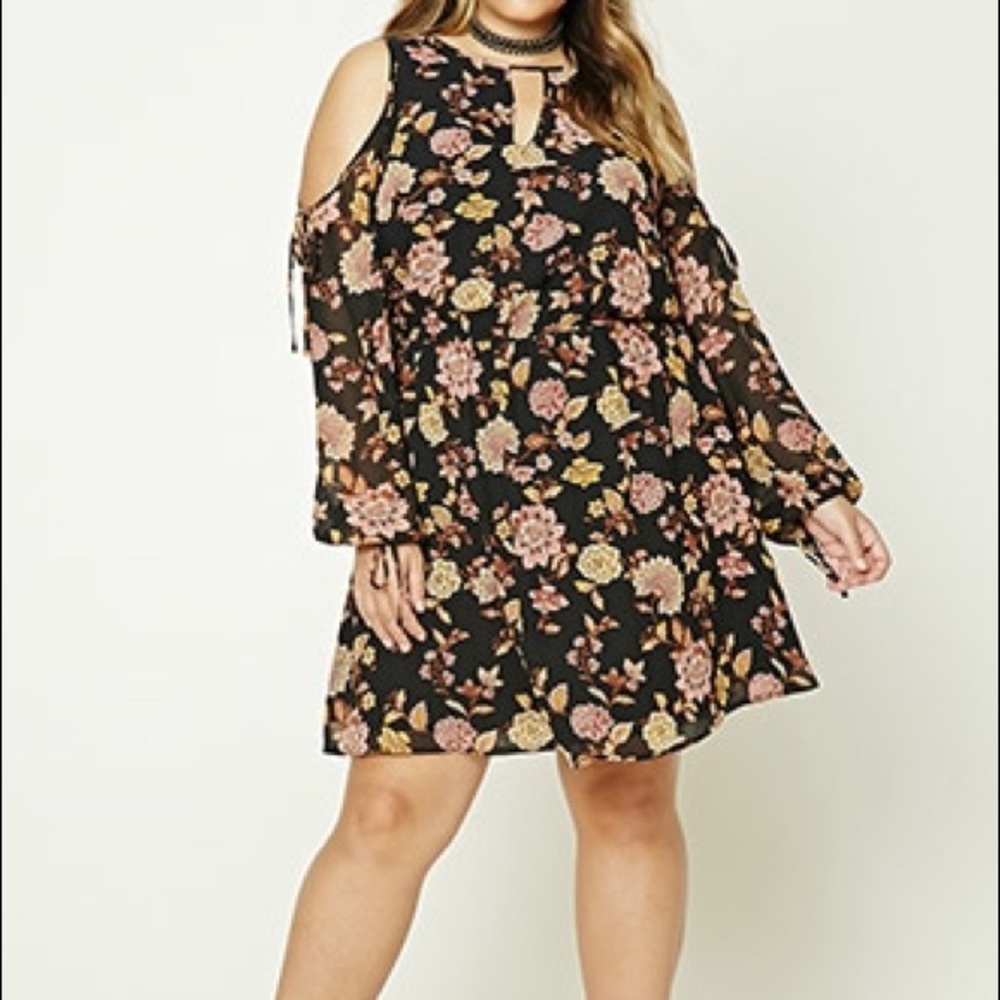 Forever 21 Plus Open-Shoulder Dress