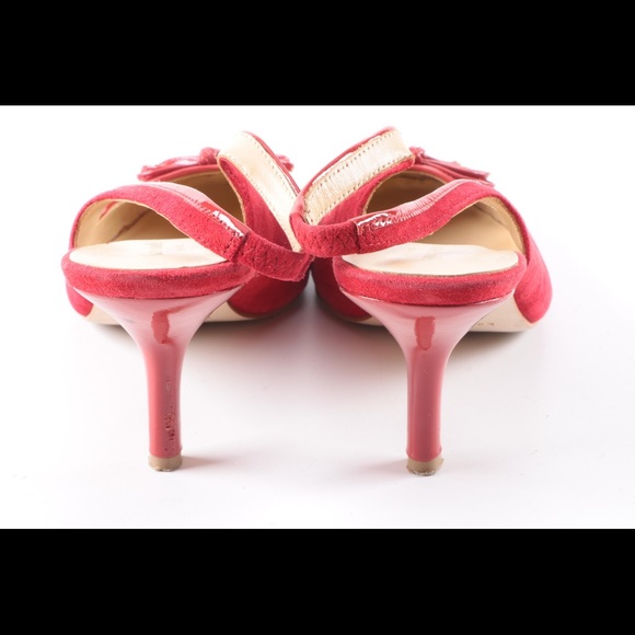 KATE SPADE soft red suede slingback heels - Picture 4 of 8