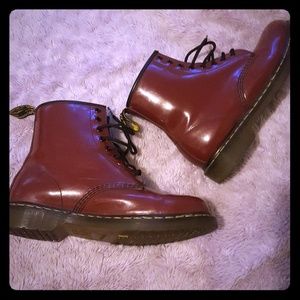 Cherry red doc martens