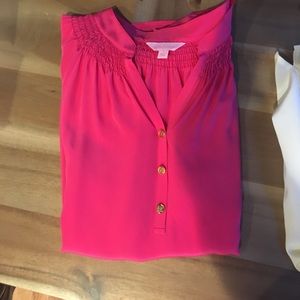 Pink Elsa silk Lilly blouse