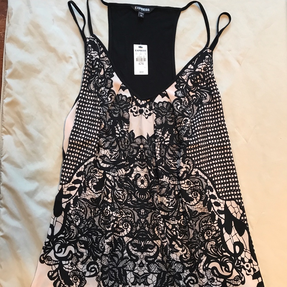 Express black and nude loose fit tank.