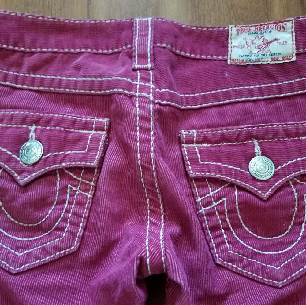 True Religion big joey pinkish red corduroy 26 - Picture 2 of 4