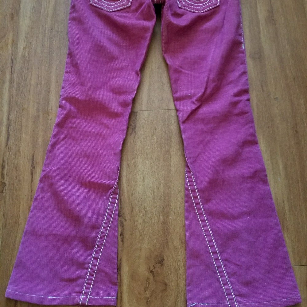 True Religion big joey pinkish red corduroy 26 - Picture 4 of 4